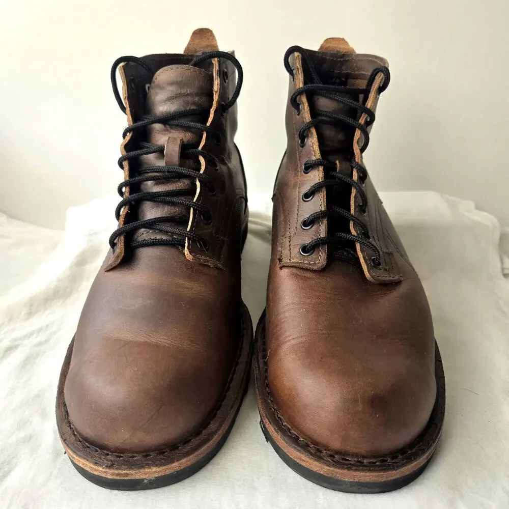 Origin Coronado Men's Leather Ankle Boots Whiskey Brown Size 12 D Maine USA